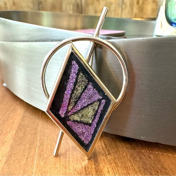 Vintage Artisan Abstract Brooch - Picture 2 of 7